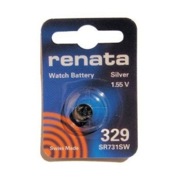 Батарейка Renata R329 (SR731SW, 7.9x3.1mm, 37mAh 1.55V) BL-1 (10)(100)