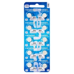 Батарейка Renata R364 (SR621SW, 1.55V, 22mAh, 6.8x2.1mm) BL10 (100)