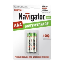 Navigator Аккумулятор HR03 1000mAh 2BL (20)(100) Элем.электропитания