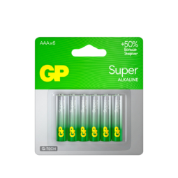 Батарейка GP LR03 (24A, AAA) Super 1.5V BL6 (36)(720)