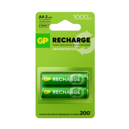 Аккумулятор GP 100AAHC (HR6) Smart Energy 1000mAh Ni-Mh 1.5V BL2 (16)(96)