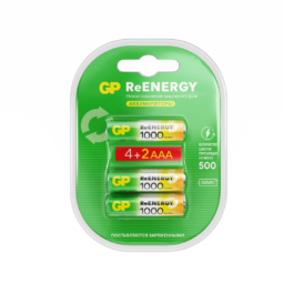 Аккумулятор GP 100AAAHC (HR03) ReEnergy Ni-Mh BL4+2 promo (36)(360)