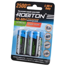 Аккумулятор предзаряженный Robiton RTU R14 2500mAh Ni-MH BL2