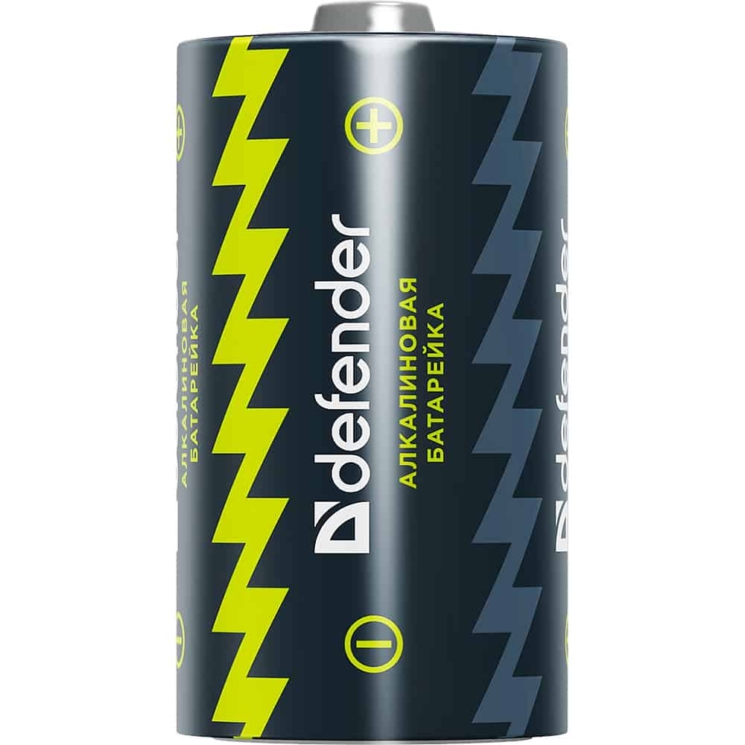 Батарейка алкалиновая Defender LR14-2B С, в блистере 2 шт