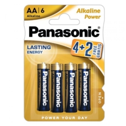 Батарейка Panasonic LR6 alkaline power BL-4+2 (72)
