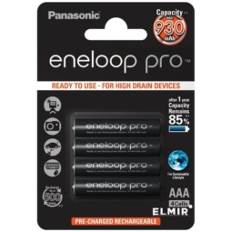Аккумулятор Panasonic eneloop pro R03 930mAh Ni-Mh BL-4 (48)(576)