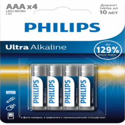 Батарейка Philips ultra LR03 BL-4 (48)(144)