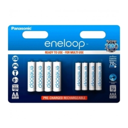 Аккумулятор Panasonic eneloop R03 750mAh + R6 1900mAh Ni-Mh BL4+4 (80)(320)
