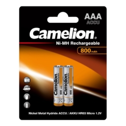Аккумулятор Camelion R03 800mAh Ni-Mh BL-2 (24)(480)