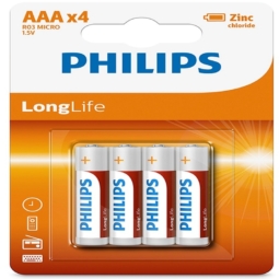 Батарейка Philips R03 BL-4 (48)(144)