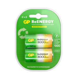 Аккумулятор GP 300CHC (HR14, C) ReEnergy 3000mAh BL2 (12)(120)