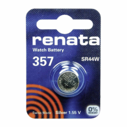 Батарейка Renata R357 (SR44W, 1.55V, 190mAh, 11,6x5,4mm) BL1 (10)(100)