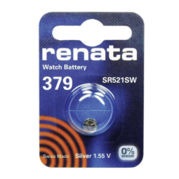 Батарейка Renata R379 (SR521SW, 1.55V, 16mAh, 5.8x2.1mm) BL1 (10)(100)