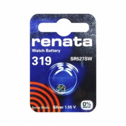 Батарейка Renata R319 (SR527SW 5.8x2.6mm, 18mAh 1.55V) BL1 (10)(100)