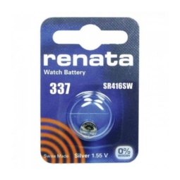 Батарейка Renata R337 (SR416SW, 1.55V, 8mAh, 4.8x1.6mm) BL-1 (10)(100)