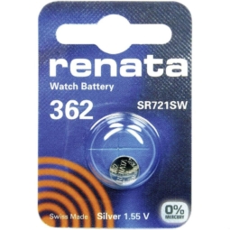 Батарейка Renata R362 (SR721SW, 1.55V, 23mAh, 7.9x2.1mm) 10box (100)