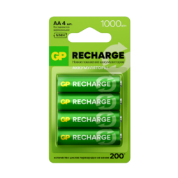 Аккумулятор GP 100AAHC (HR6) Smart Energy 1000mAh Ni-Mh 1.5V BL4 (32)(192)