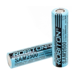 Аккумулятор Robiton 18650 2500mah 3.7V Li-ion SAM2500 IMR PB1 (96)(192)