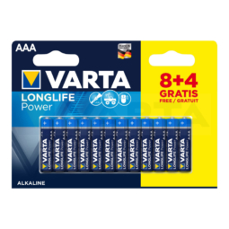 Батарейка Varta LR03 Longlife Power (4903) BL8+4 (240)