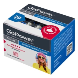 Батарейка GoPower LR6 SR4 (20box)(640)
