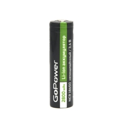 Аккумулятор GoPower 18650/HT Li-Ion 3.7V 2800mAh б/з PB1 (80)(160)