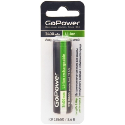 Аккумулятор GoPower 18650/HT Li-Ion 3.6V 3400mAh защ BL1 (155)
