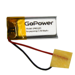 Аккумулятор GoPower LP401225 Li-Pol 3.7V 90mAh PB1 (250)
