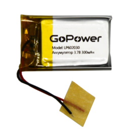 Аккумулятор GoPower LP602030 Li-Pol 3.7V 300mAh PB1