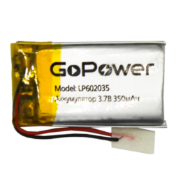 Аккумулятор GoPower LP602035 Li-Pol 3.7V 350mAh PB1 (10)(250)