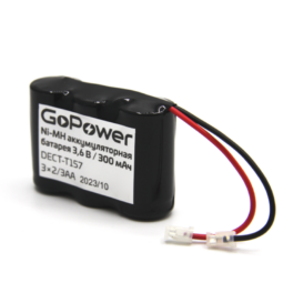 Аккумулятор GoPower T157 NI-MH 300mAh PB1 (15)(180)