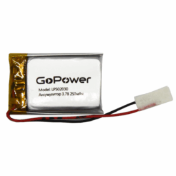 Аккумулятор GoPower LP502030 Li-Pol 3.7V 250mAh PB1 (250)
