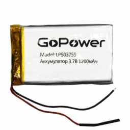 Аккумулятор GoPower LP503759 Li-Pol 3.7V 1200mAh PB1 (250)