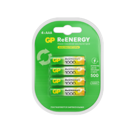Аккумулятор GP 100AAAHC (HR03) ReEnergy 950mAh Ni-Mh 1.5V BL4 (40)(400)