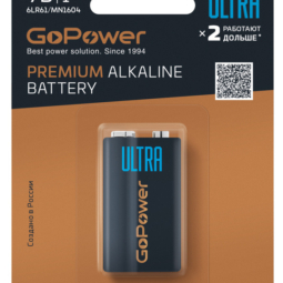Батарейка GoPower 6LR61 BL1 Ultra (10)(240)